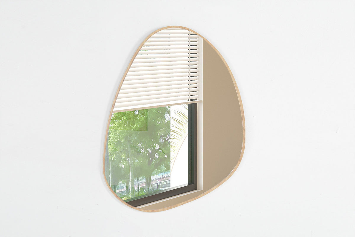 Spiegel 'Roza' 80x60 Oude eik – breedte 60 cm en hoogte 80 cm – aanzicht 3