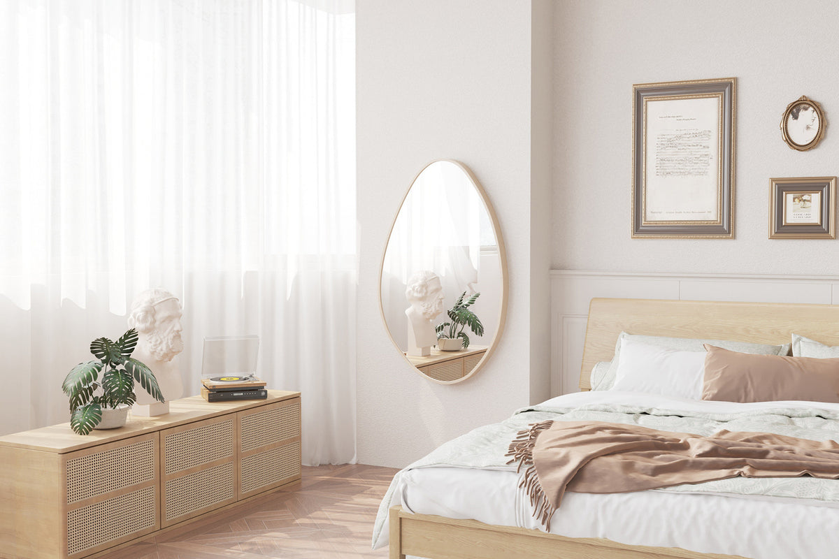 Spiegel 'Romi' 80x50 Oude eik – breedte 50 cm en hoogte 80 cm – aanzicht 2
