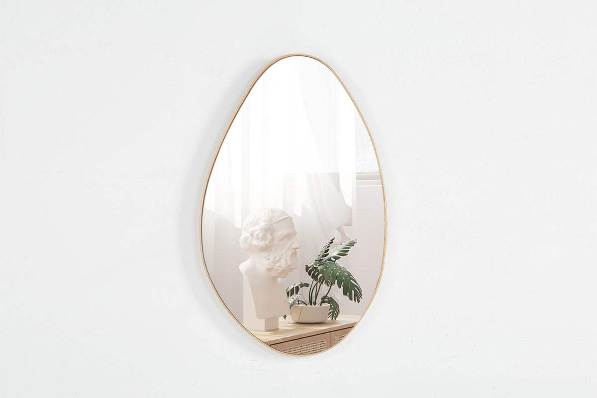 Spiegel 'Romi' 80x50 Oude eik – breedte 50 cm en hoogte 80 cm – aanzicht 3