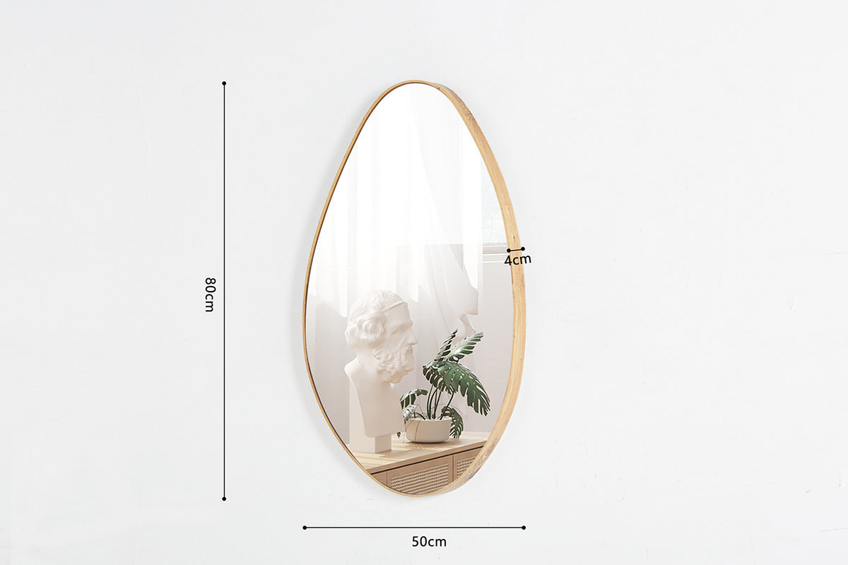 Spiegel 'Romi' 80x50 Oude eik – breedte 50 cm en hoogte 80 cm – aanzicht 6