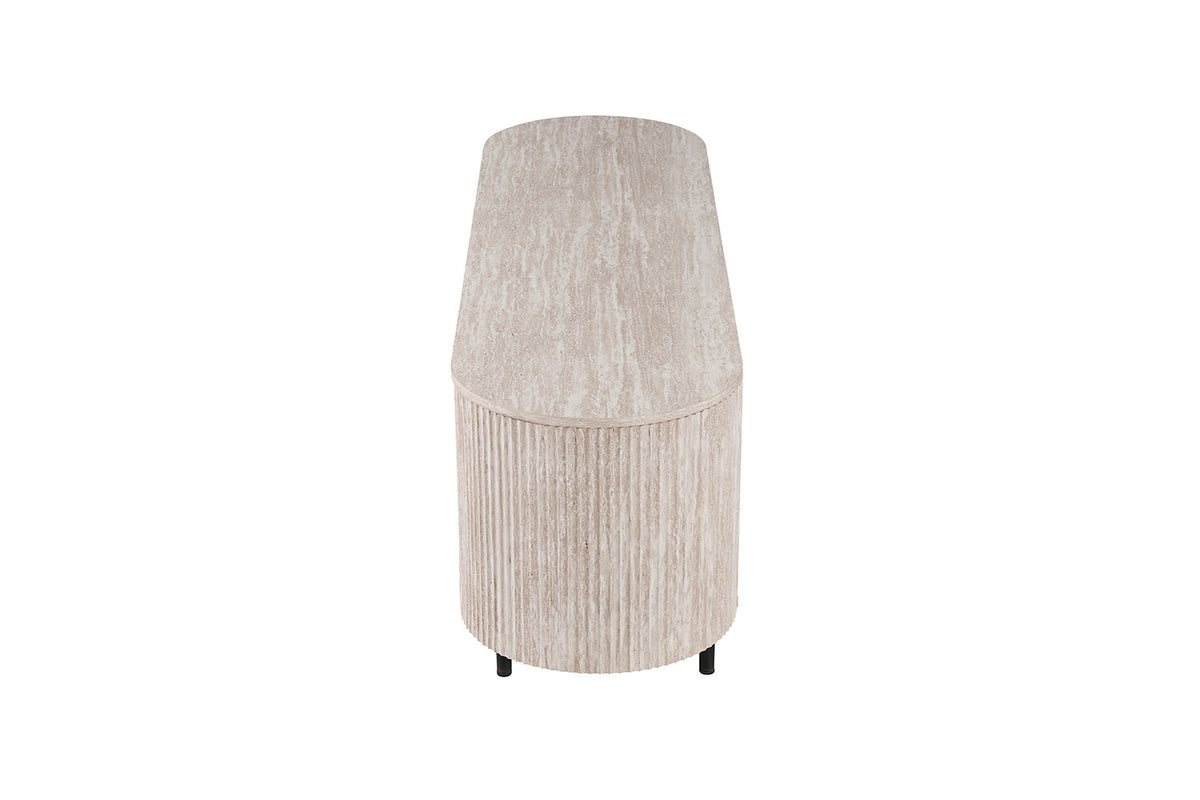 TV meubel 'Lagos' 160 cm Decor Travertin Beige – breedte 160 cm, diepte 45 cm en hoogte 57.5 cm – aanzicht 5