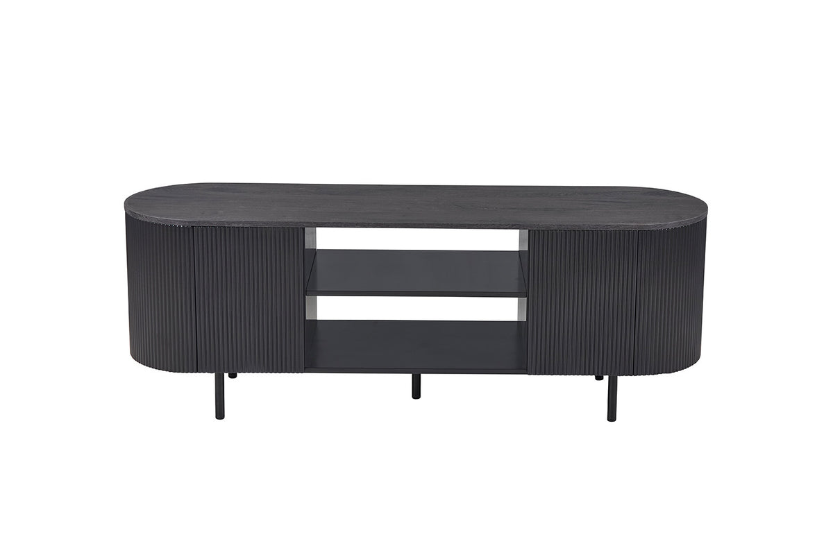 TV meubel 'Lagos' 160 cm Decor Donkerbruin – breedte 160 cm, diepte 45 cm en hoogte 57.5 cm – aanzicht 3