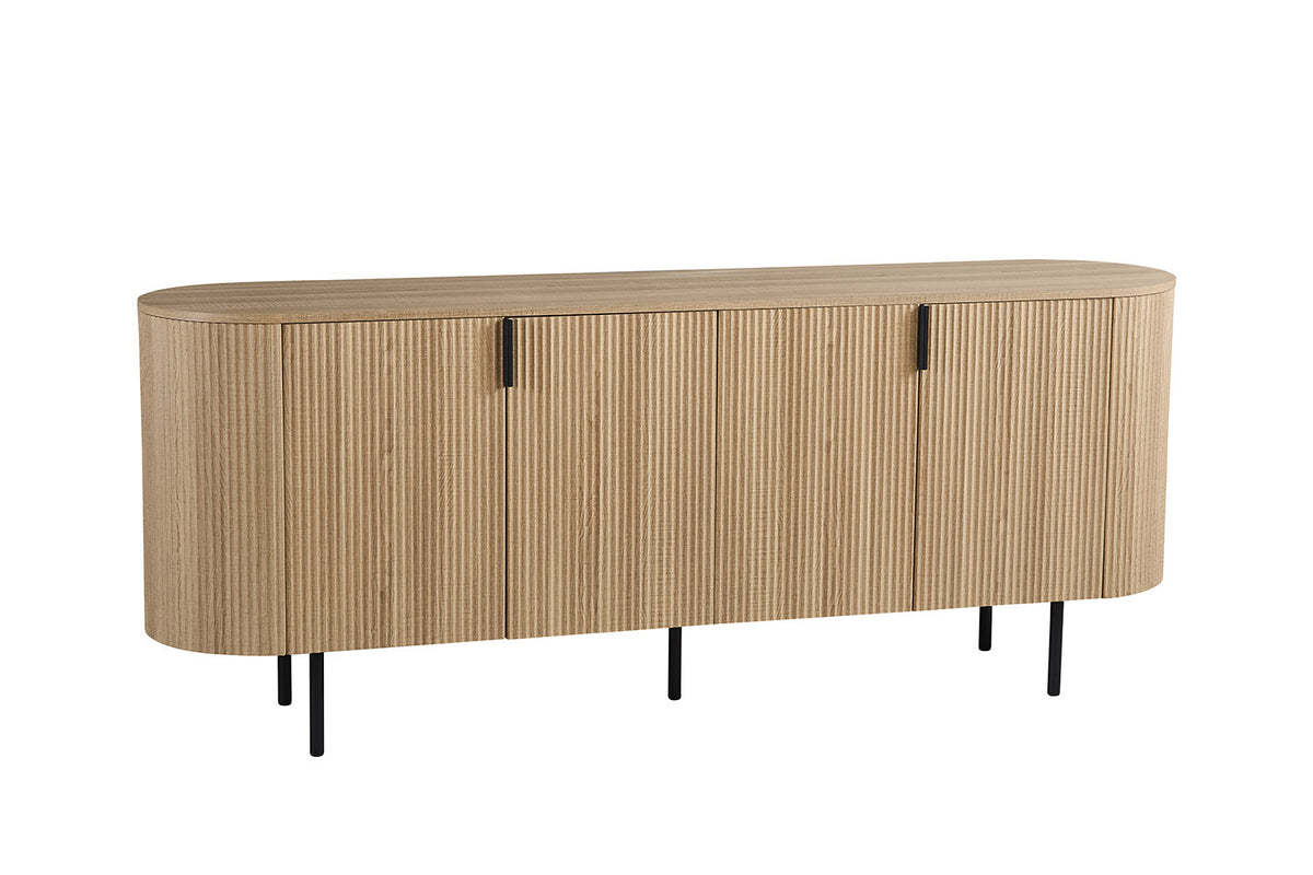 Dressoir 'Lagos' 200 cm Decor Eik Naturel – breedte 200 cm, diepte 45 cm en hoogte 80 cm – aanzicht 4