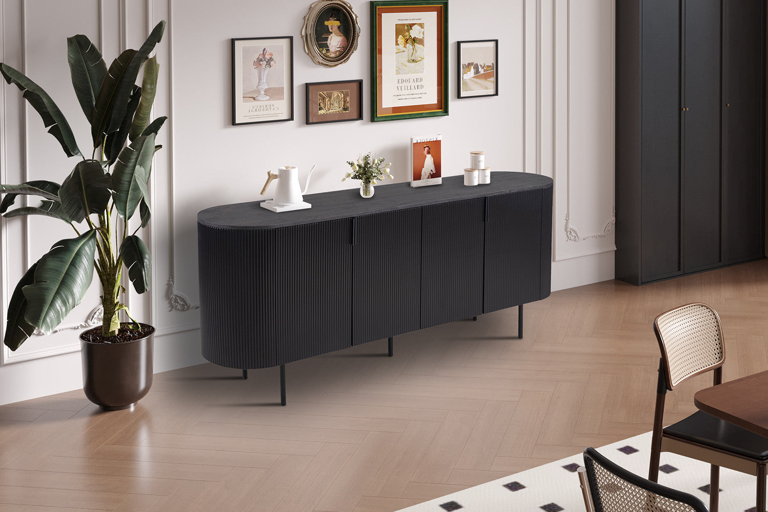 Dressoir 'Lagos' 200 cm Decor Donkerbruin - afbeelding 2