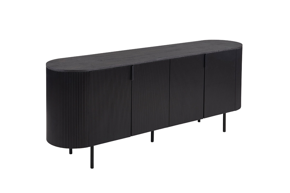 Dressoir 'Lagos' 200 cm Decor Donkerbruin – breedte 200 cm, diepte 45 cm en hoogte 80 cm – aanzicht 4