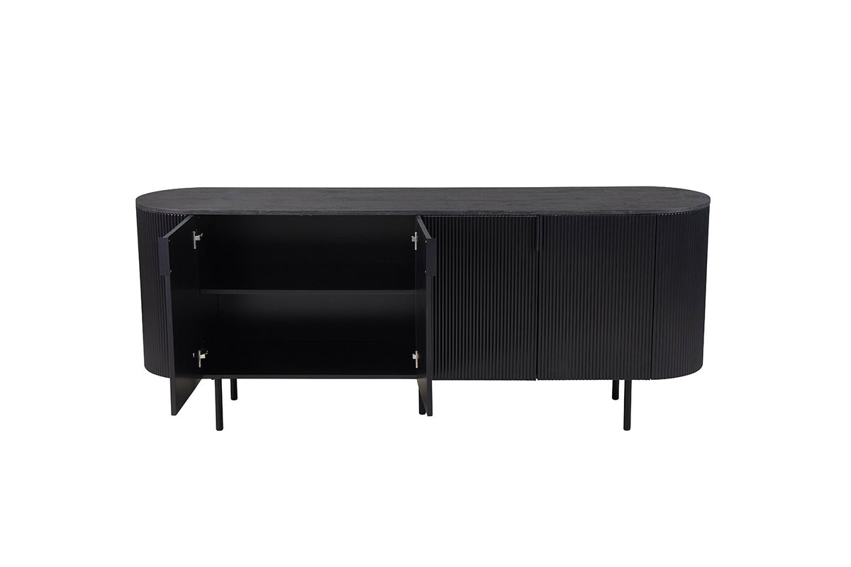 Dressoir 'Lagos' 200 cm Decor Donkerbruin – breedte 200 cm, diepte 45 cm en hoogte 80 cm – aanzicht 5