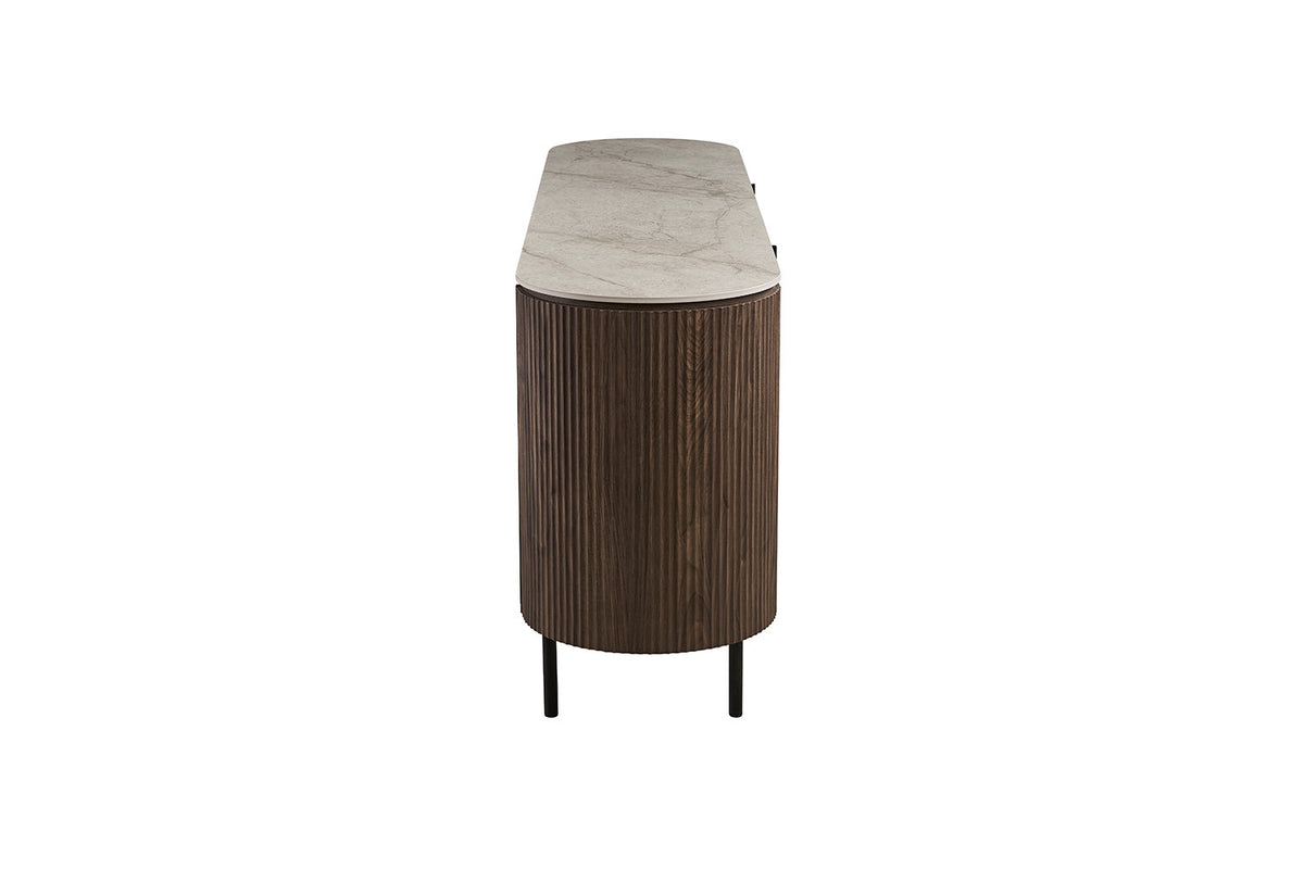 Dressoir 'Vigo' 200 cm Decor Donkere Eik Beige – breedte 200 cm, diepte 45 cm en hoogte 82 cm – aanzicht 6