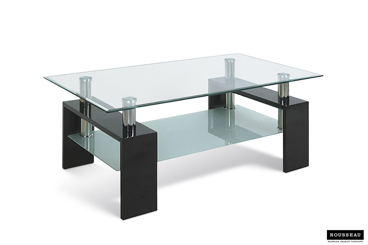 Salontafel 'Alana' Hoogglans zwart – breedte 100 cm, diepte 60 cm en hoogte 45 cm – aanzicht 5