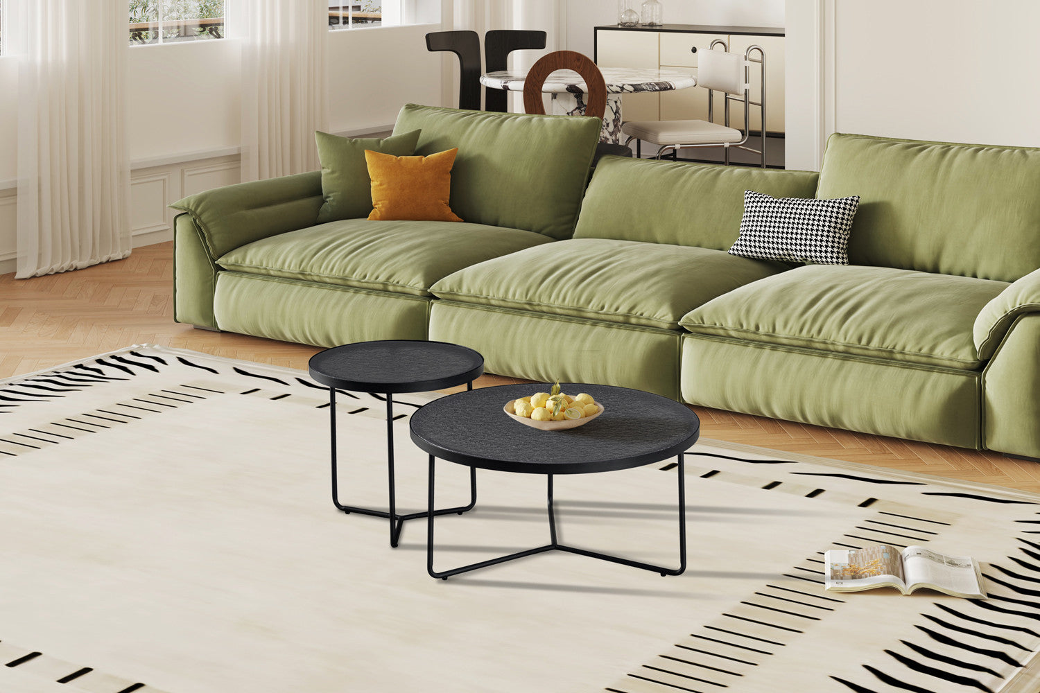 NEW - Salontafel 'Melia' Rond Grijs Glas - afbeelding 2