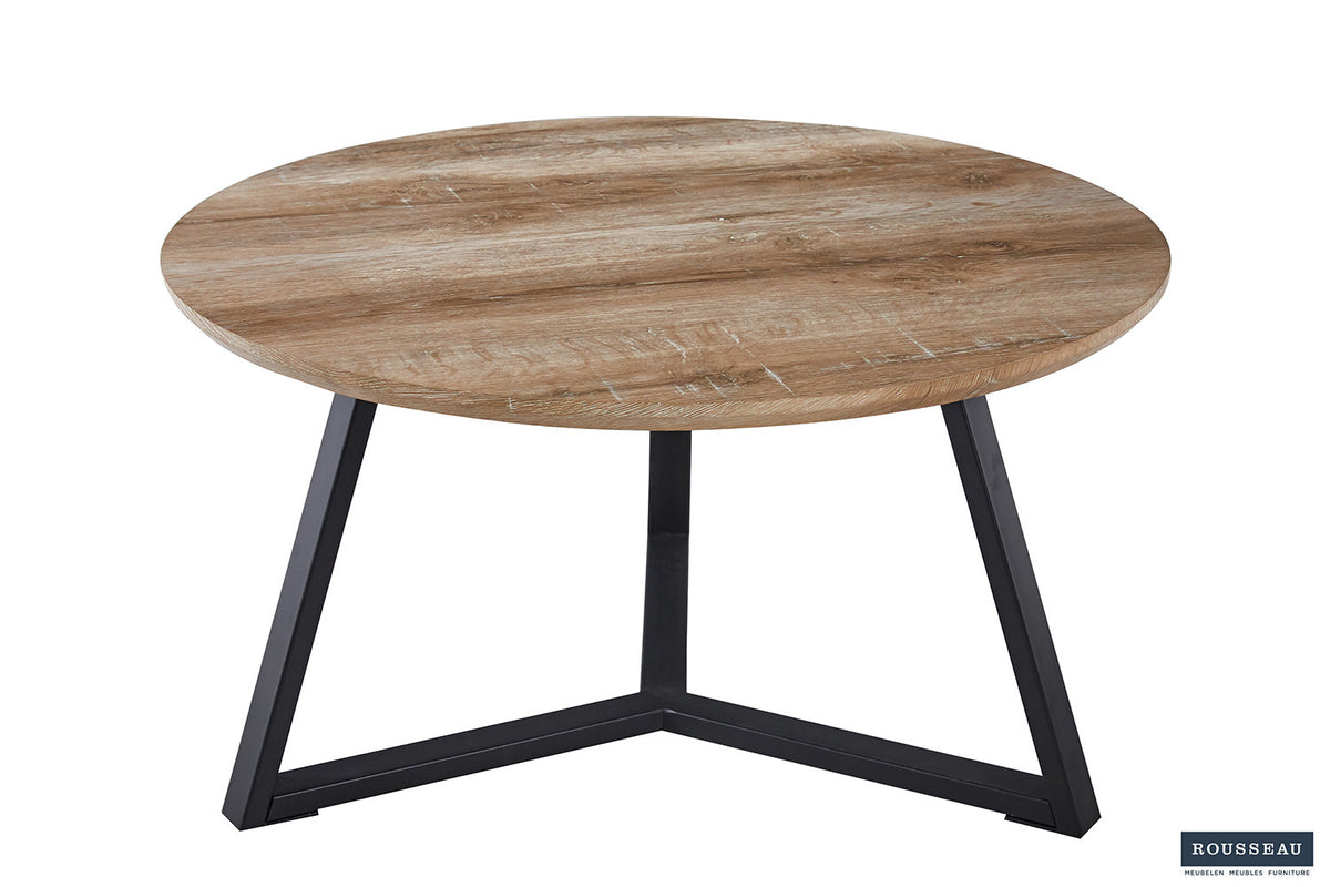 Salontafel 'Paso 1' Decor Oude Eik – breedte 80 cm, diepte 80 cm en hoogte 41 cm – aanzicht 3