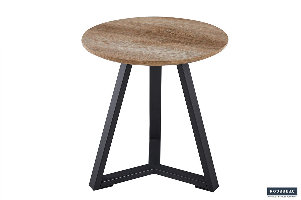 Bijzettafel 'Paso 2' Decor Oude Eik – breedte 45 cm, diepte 45 cm en hoogte 46 cm – aanzicht 3