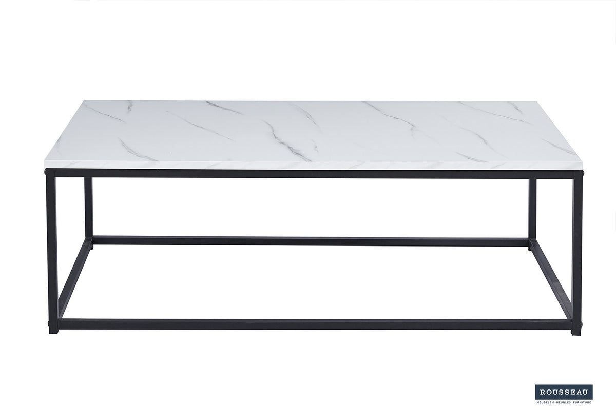 Salontafel 'Dallas' Decor Marmer Wit – breedte 120 cm, diepte 60 cm en hoogte 40 cm – aanzicht 2