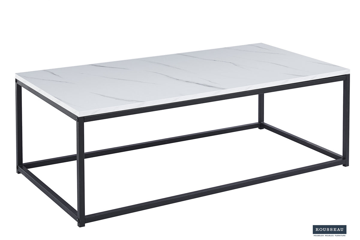 Salontafel 'Dallas' Decor Marmer Wit – breedte 120 cm, diepte 60 cm en hoogte 40 cm – aanzicht 3