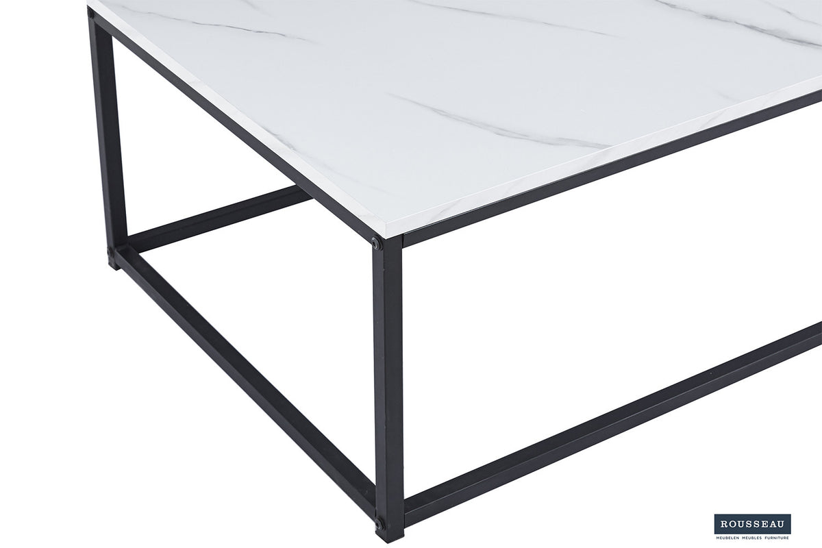 Salontafel 'Dallas' Decor Marmer Wit – breedte 120 cm, diepte 60 cm en hoogte 40 cm – aanzicht 4