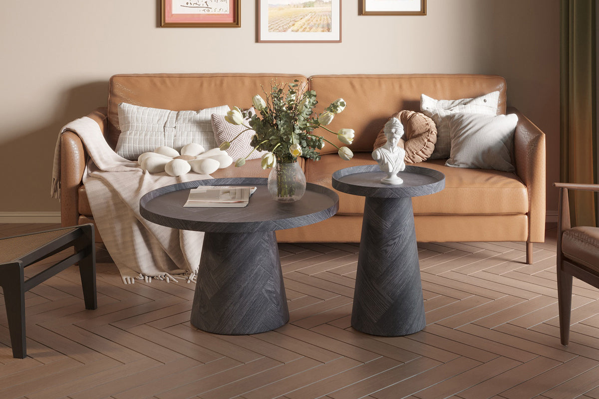 Salontafel 'Manus' 45 cm Decor Donkergrijs – breedte 45 cm, diepte 45 cm en hoogte 58 cm – aanzicht 2