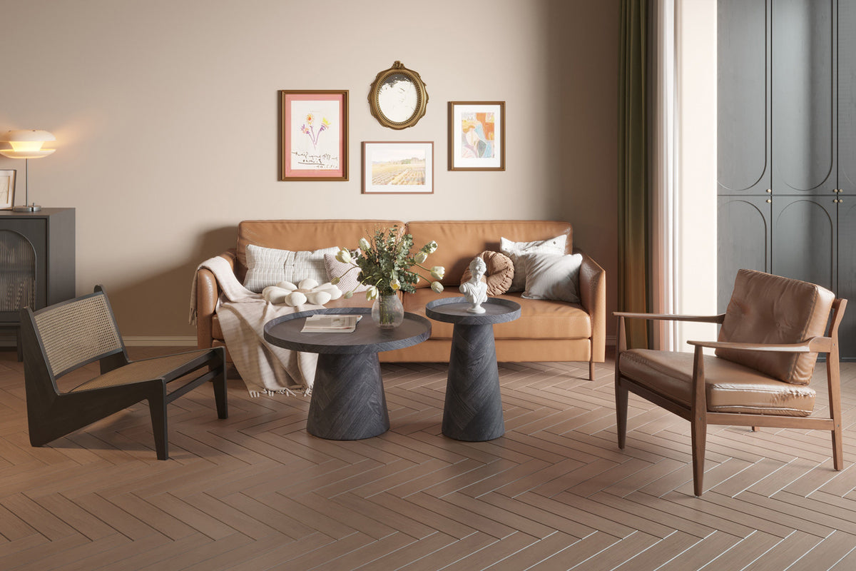 Salontafel 'Manus' 45 cm Decor Donkergrijs – breedte 45 cm, diepte 45 cm en hoogte 58 cm – aanzicht 3