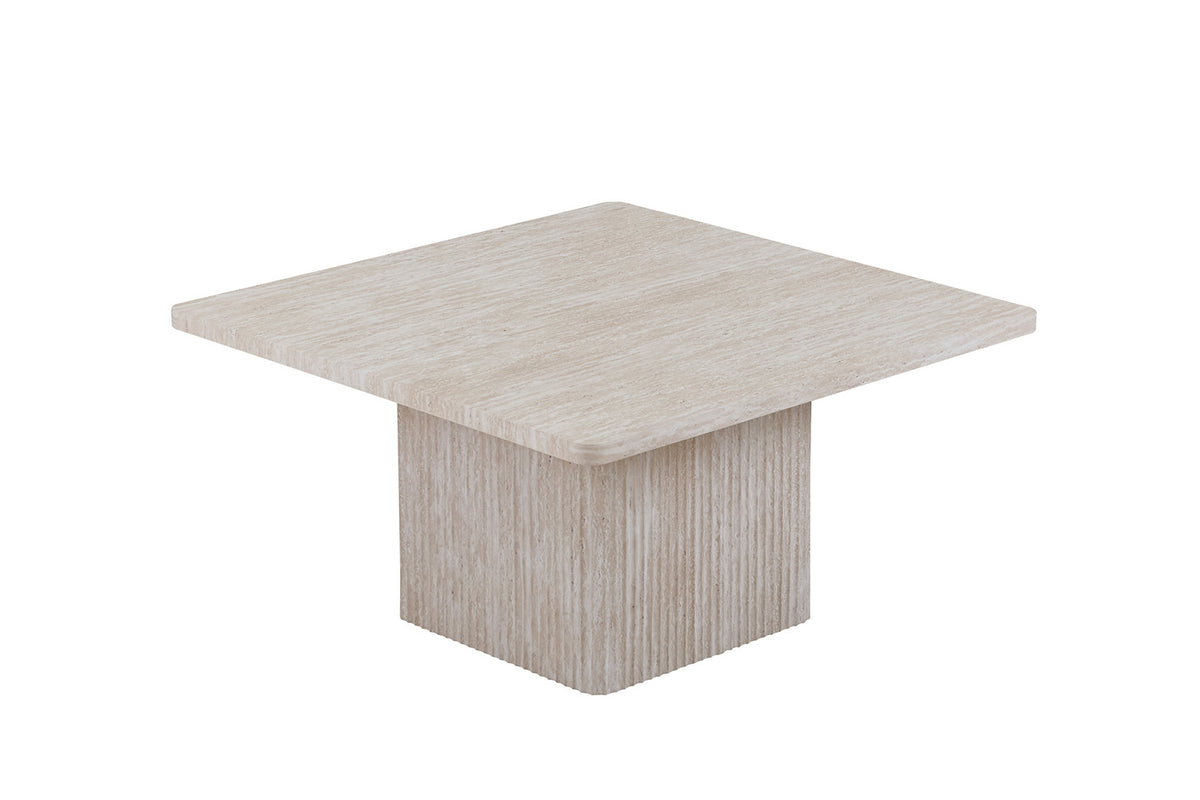 Set van 2 Salontafels 'Bobby' Decor travertin Beige – breedte 60-80 cm, diepte 60-80 cm en hoogte 52-42 cm – aanzicht 6