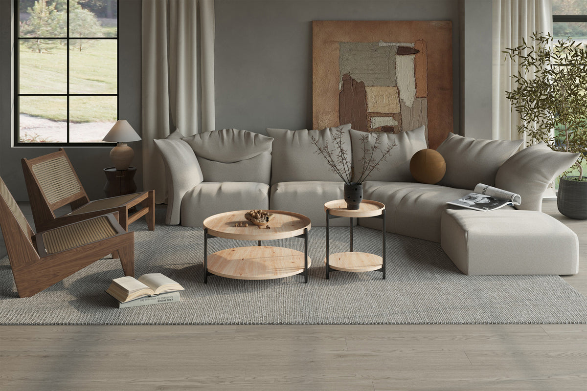 Salontafel 'Dalina' 45 cm Decor Oude eik – breedte 45 cm, diepte 45 cm en hoogte 55 cm – aanzicht 3