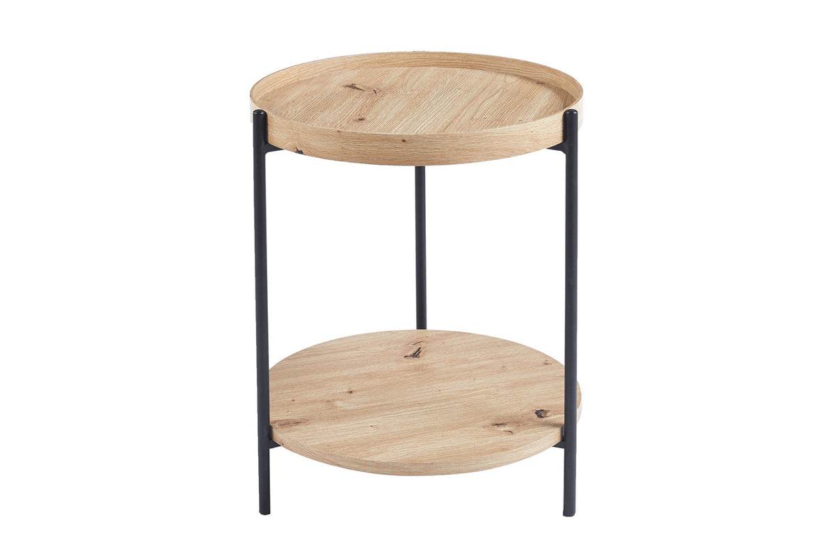 Salontafel 'Dalina' 45 cm Decor Oude eik – breedte 45 cm, diepte 45 cm en hoogte 55 cm – aanzicht 4