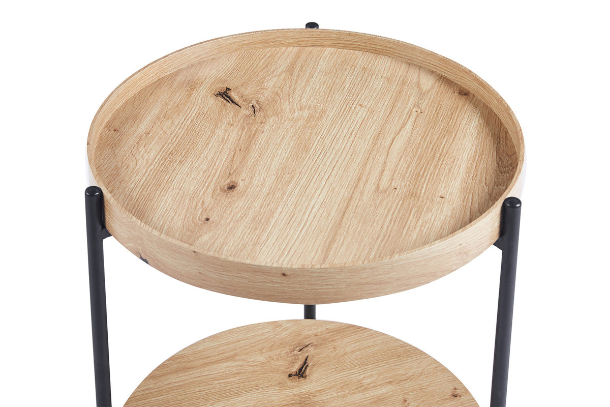 Salontafel 'Dalina' 45 cm Decor Oude eik – breedte 45 cm, diepte 45 cm en hoogte 55 cm – aanzicht 5