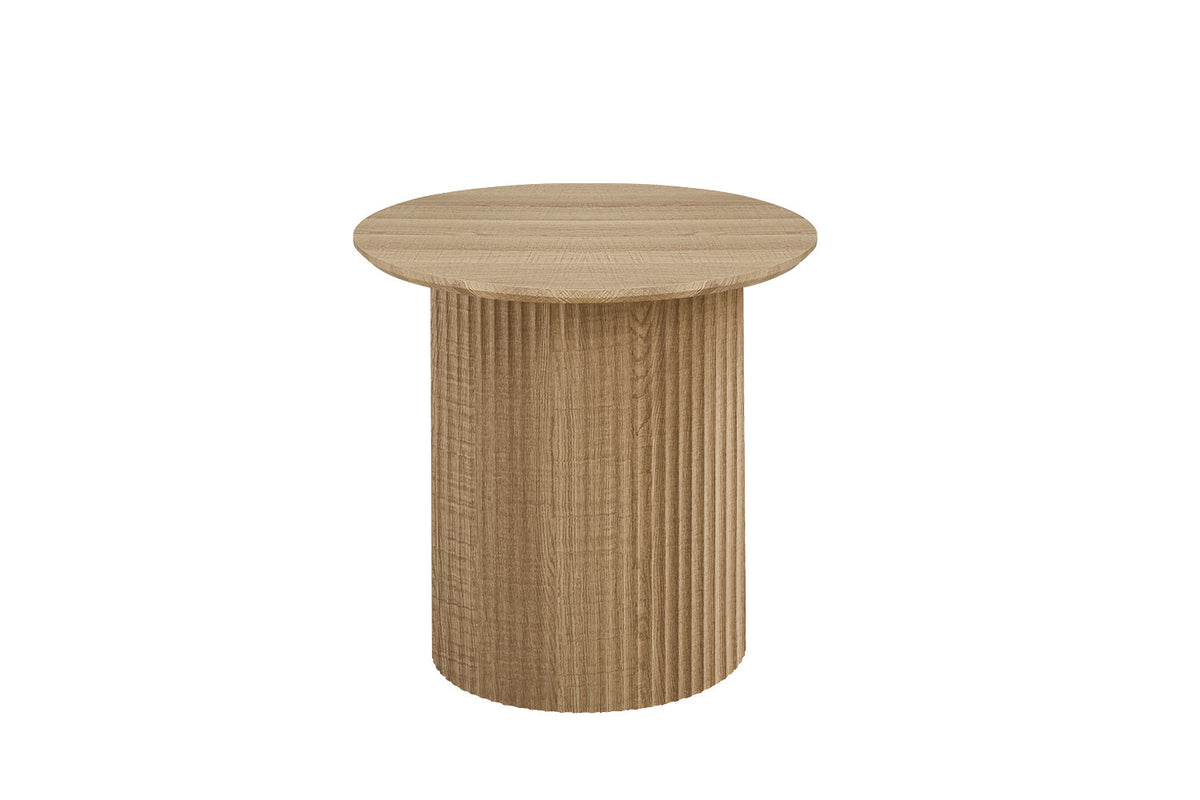 Salontafel 'Lagos' 50 cm Rond Decor Eik Naturel – breedte 50 cm, diepte 50 cm en hoogte 46 cm – aanzicht 4