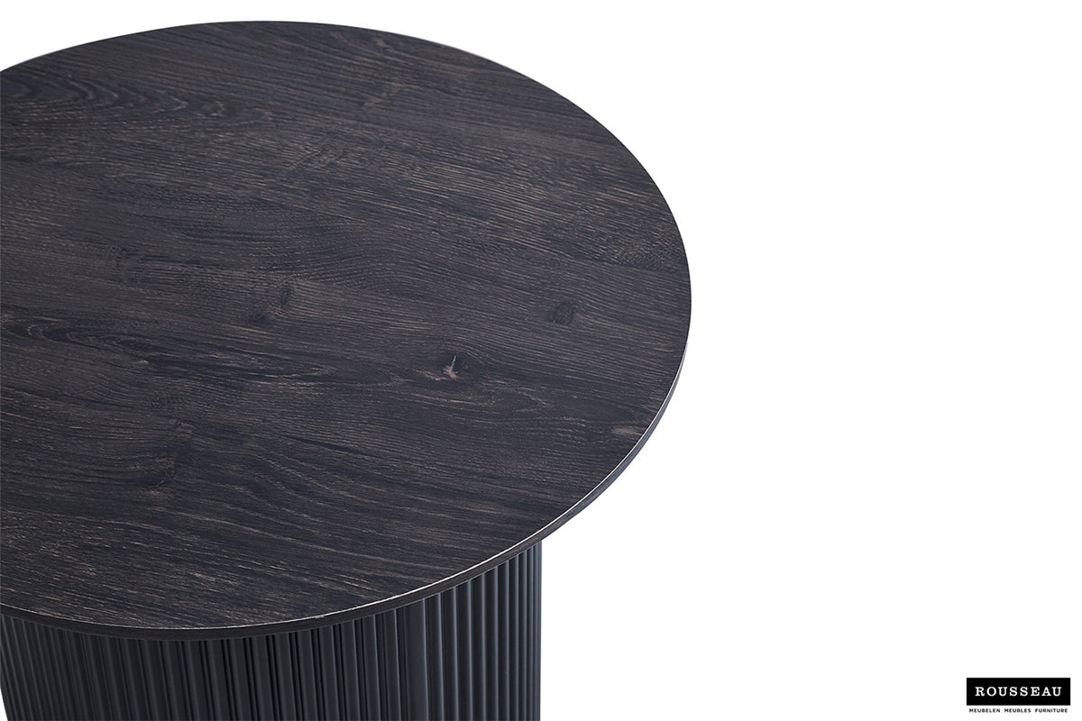 Salontafel 'Lagos' 50 cm Rond Decor Donkerbruin – breedte 50 cm, diepte 50 cm en hoogte 46 cm – aanzicht 4