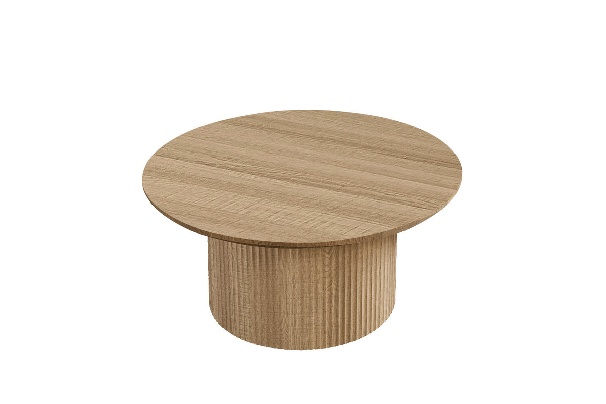 Salontafel Lagos 80 cm Rond Decor Eik Naturel – breedte 80 cm, diepte 80 cm en hoogte 38 cm – aanzicht 4