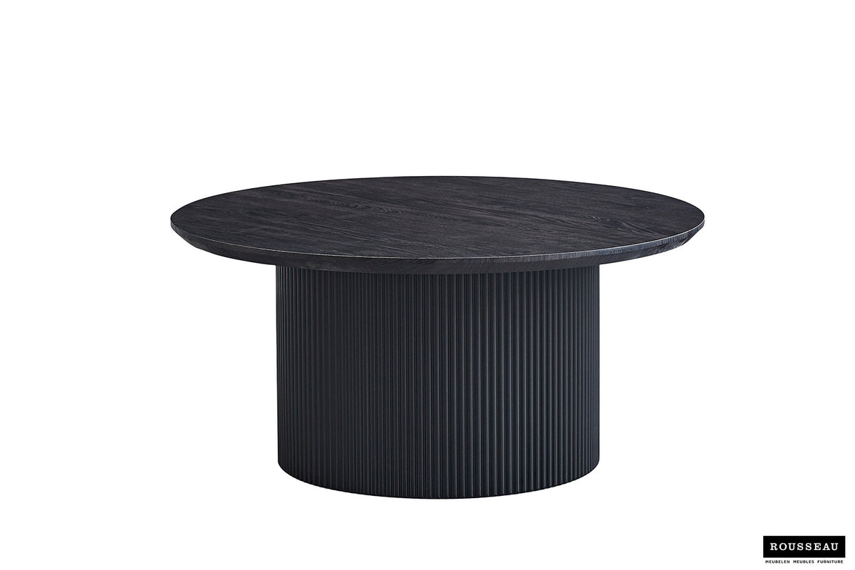 Salontafel 'Lagos' 80 cm Rond Decor Donkerbruin – breedte 80 cm, diepte 80 cm en hoogte 38 cm – aanzicht 3