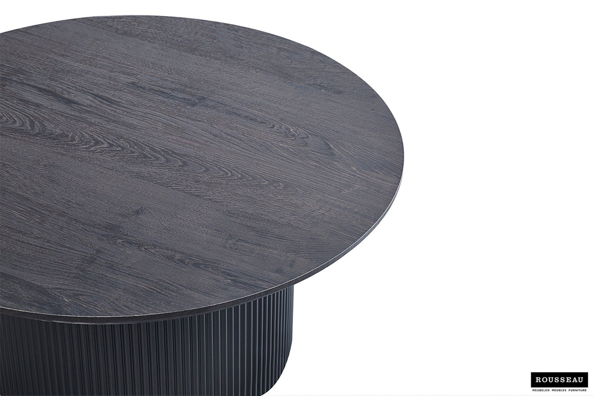 Salontafel 'Lagos' 80 cm Rond Decor Donkerbruin – breedte 80 cm, diepte 80 cm en hoogte 38 cm – aanzicht 4