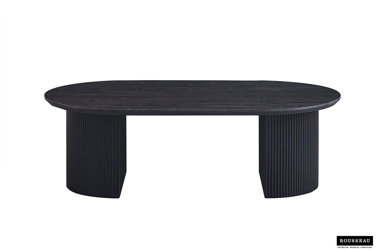 Salontafel Lagos 120 cm Ovaal Decor Donkerbruin – breedte 120 cm, diepte 70 cm en hoogte 38 cm – aanzicht 2