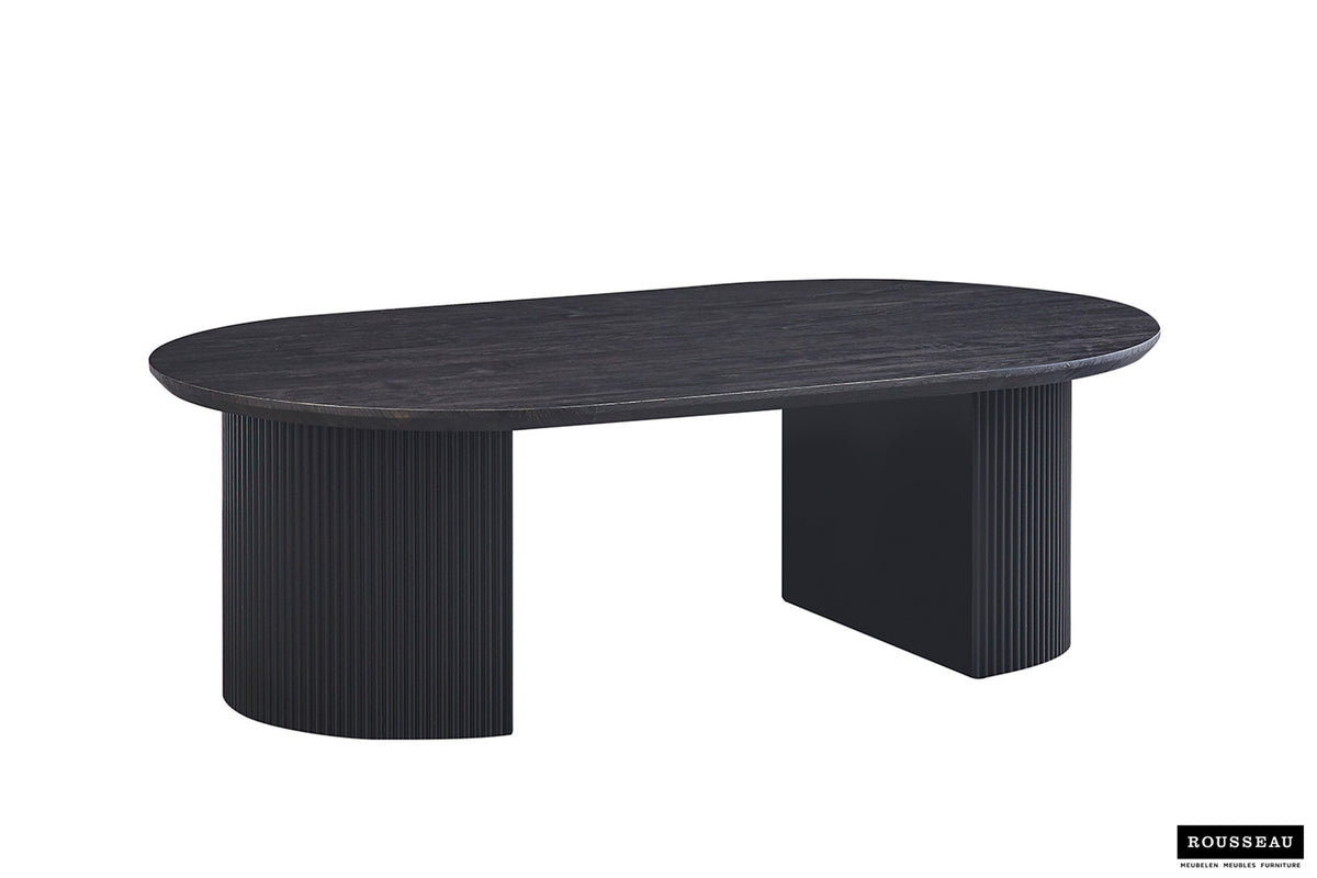 Salontafel Lagos 120 cm Ovaal Decor Donkerbruin – breedte 120 cm, diepte 70 cm en hoogte 38 cm – aanzicht 3