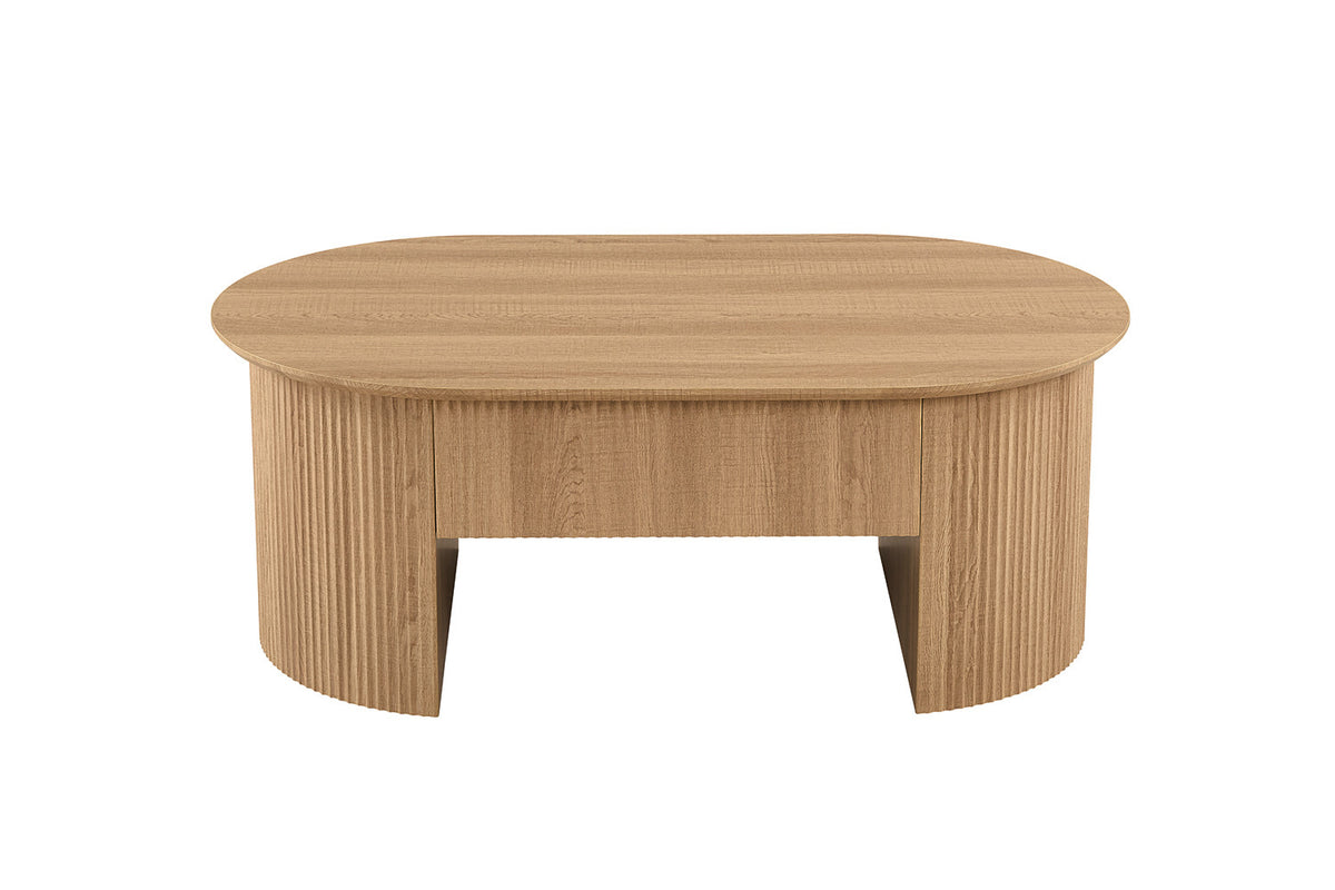 Salontafel Lagos 120 cm Lift-top Decor Eik Naturel – breedte 120 cm, diepte 70 cm en hoogte 45-62 cm – aanzicht 5