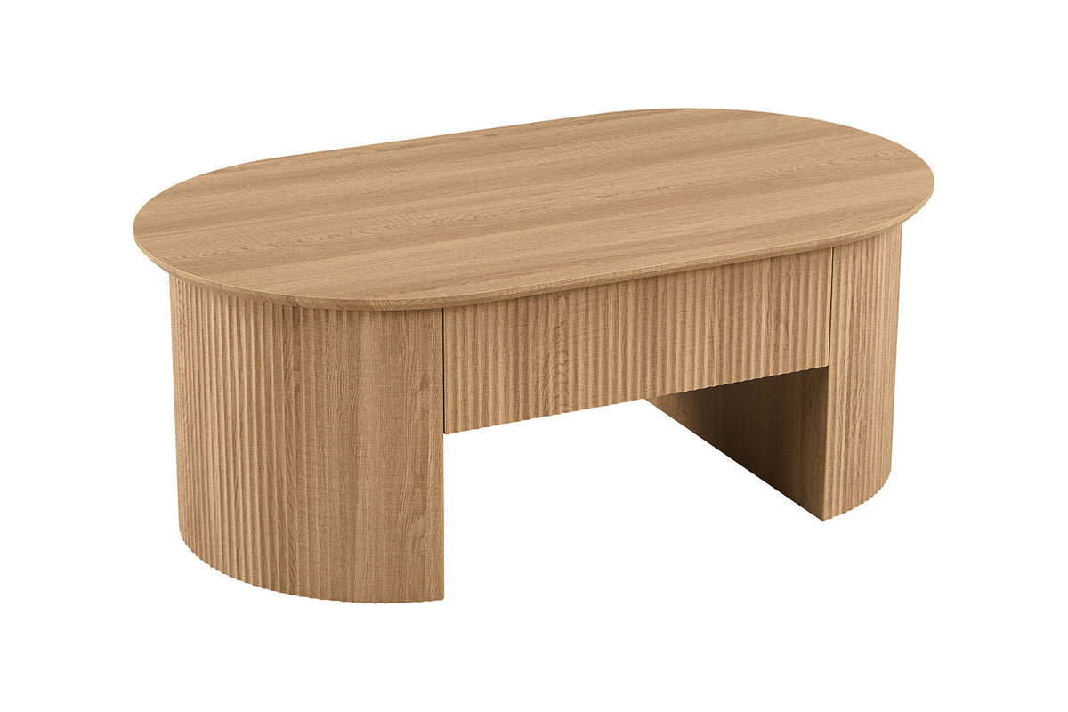 Salontafel Lagos 120 cm Lift-top Decor Eik Naturel – breedte 120 cm, diepte 70 cm en hoogte 45-62 cm – aanzicht 6