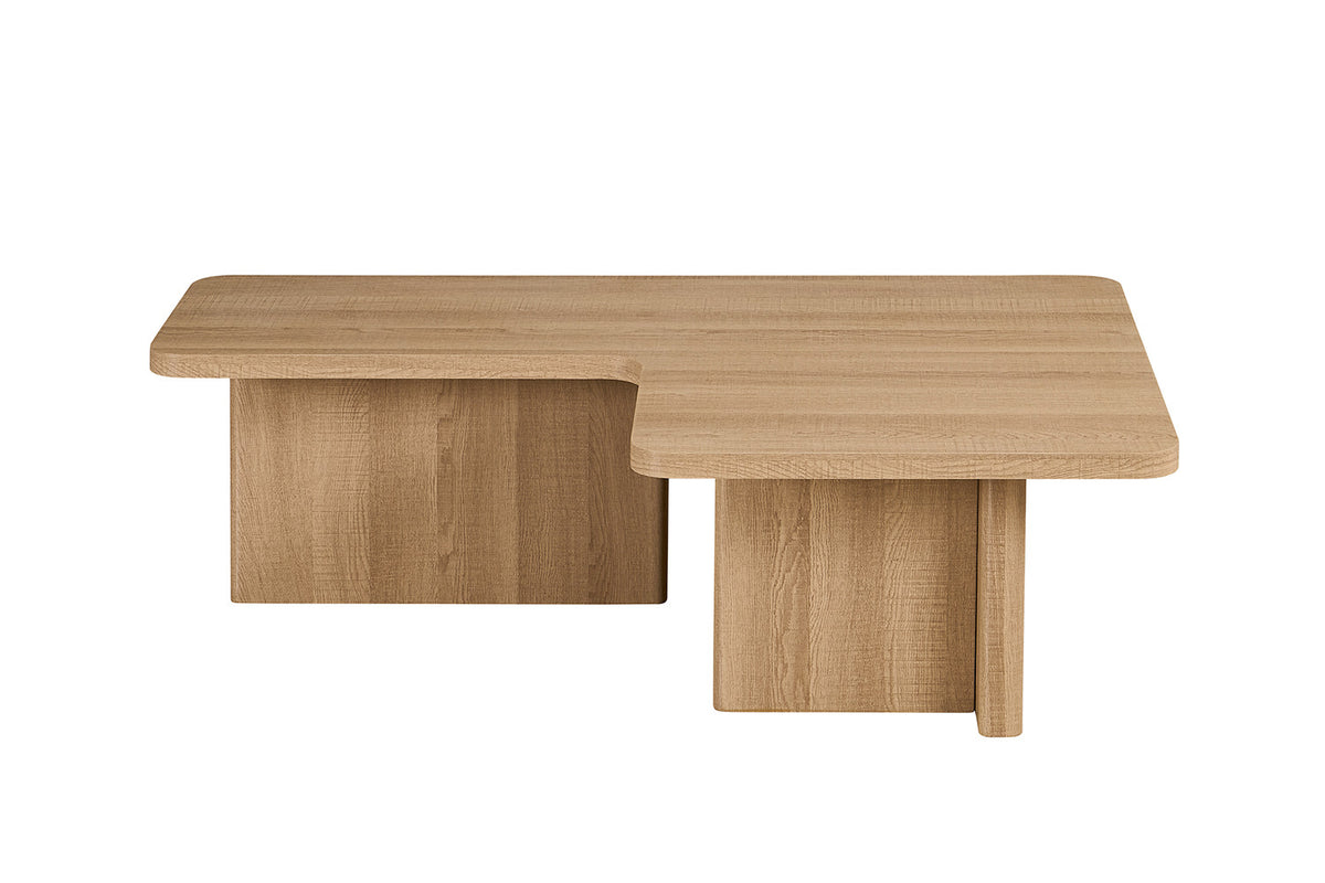 Salontafel Arallo Decor Eik Naturel – breedte 120 cm, diepte 120 cm en hoogte 38 cm – aanzicht 6