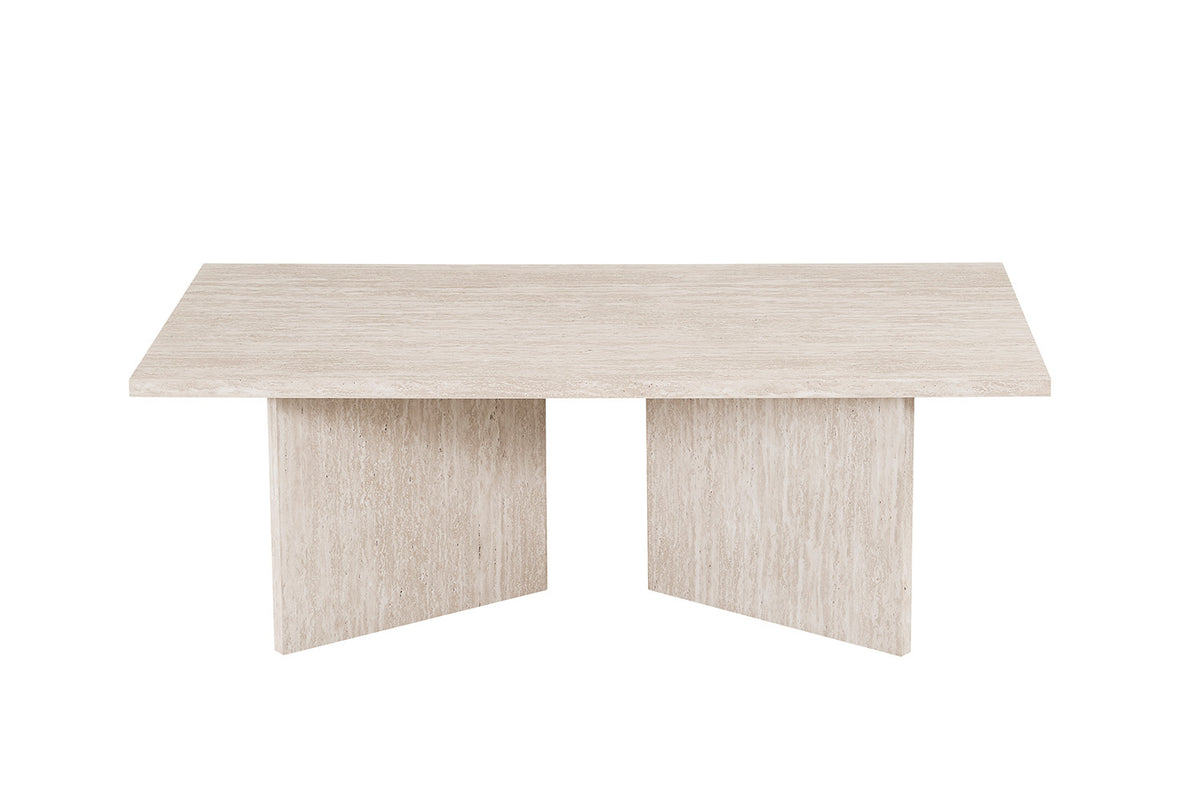Salontafel Litar Decor Travertin Beige – breedte 125 cm, diepte 65 cm en hoogte 42 cm – aanzicht 3