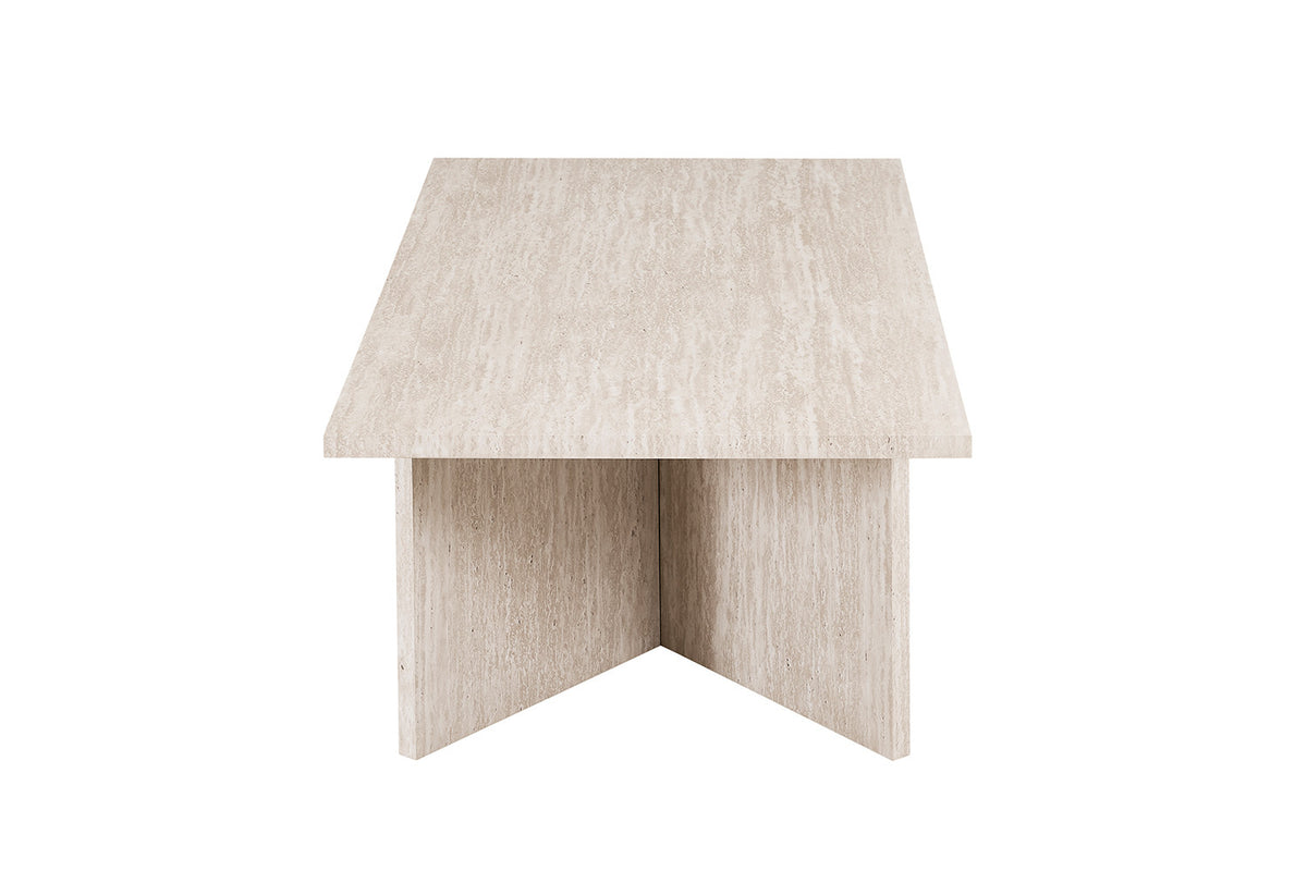 Salontafel Litar Decor Travertin Beige – breedte 125 cm, diepte 65 cm en hoogte 42 cm – aanzicht 5