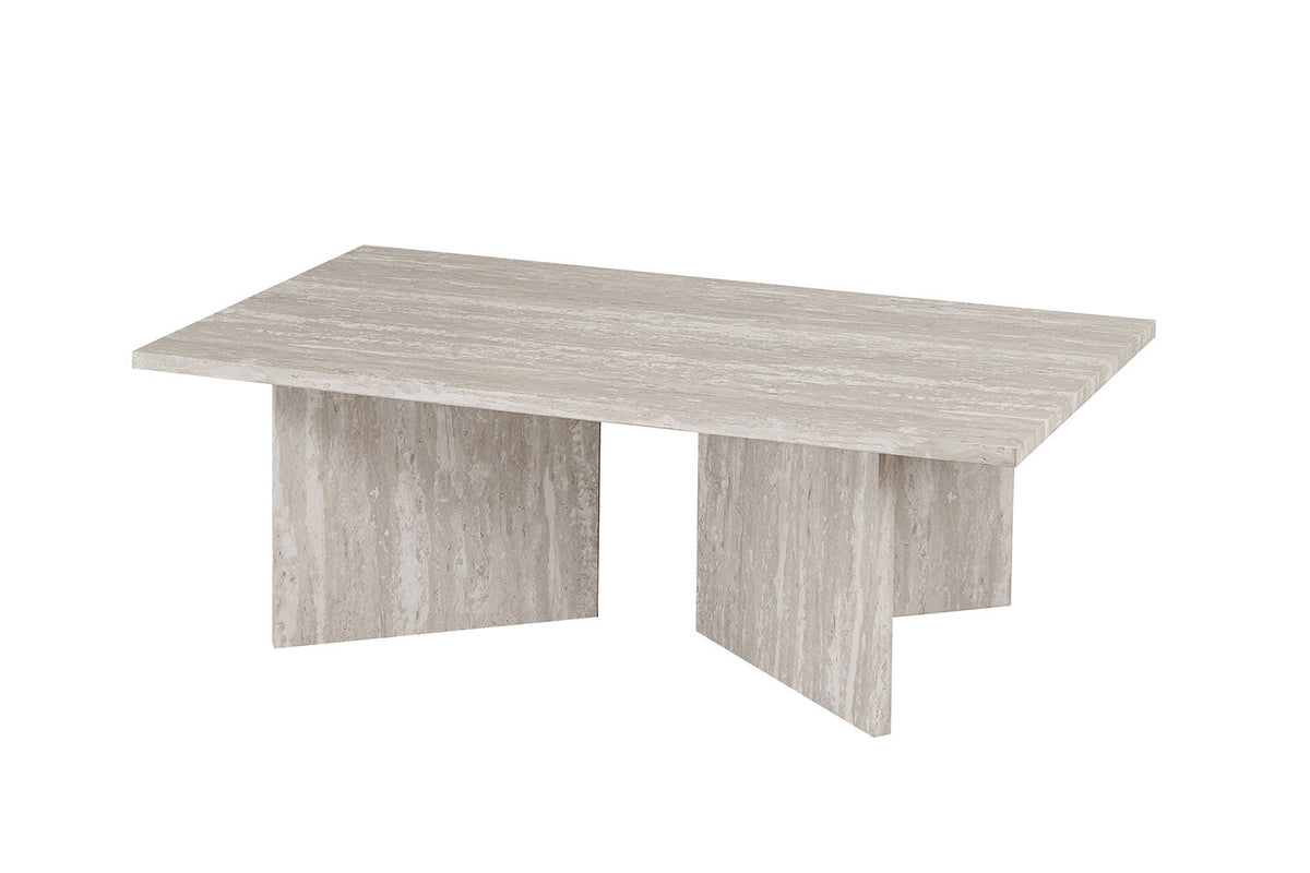 Salontafel Litar Decor Travertin Grijs – breedte 125 cm, diepte 65 cm en hoogte 42 cm – aanzicht 4