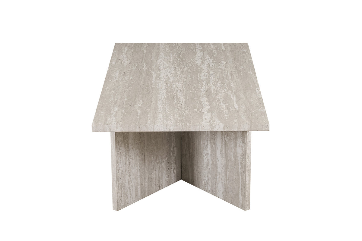 Salontafel Litar Decor Travertin Grijs – breedte 125 cm, diepte 65 cm en hoogte 42 cm – aanzicht 5