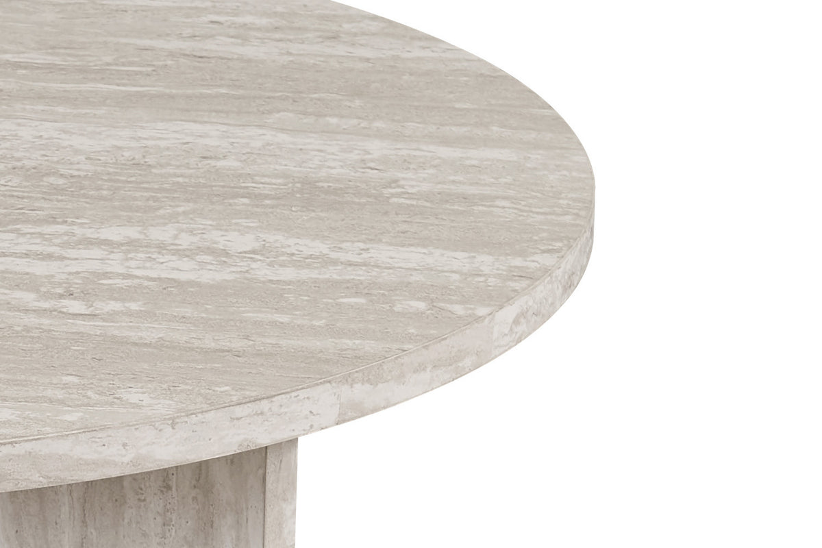 Salontafel Drasir Rond Decor Travertin Grijs – breedte 90 cm, diepte 90 cm en hoogte 42 cm – aanzicht 6