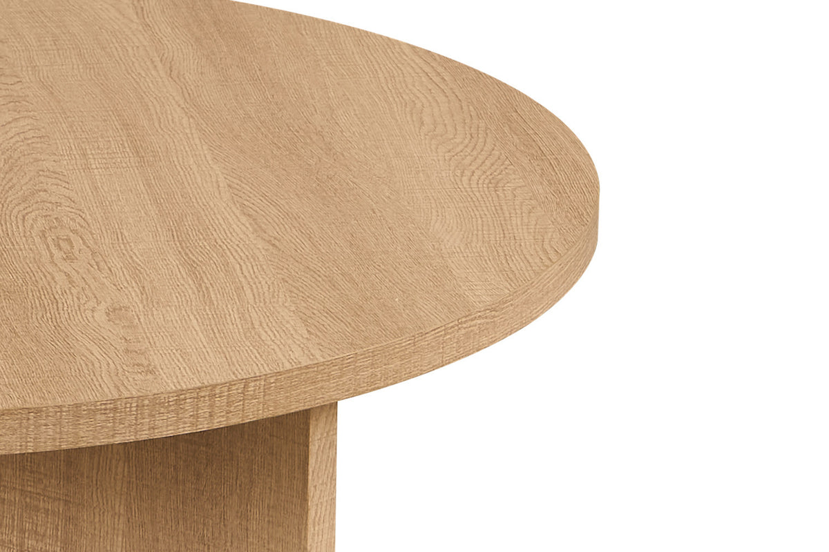 Salontafel Drasir Rond Decor Eik Naturel – breedte 90 cm, diepte 90 cm en hoogte 42 cm – aanzicht 6