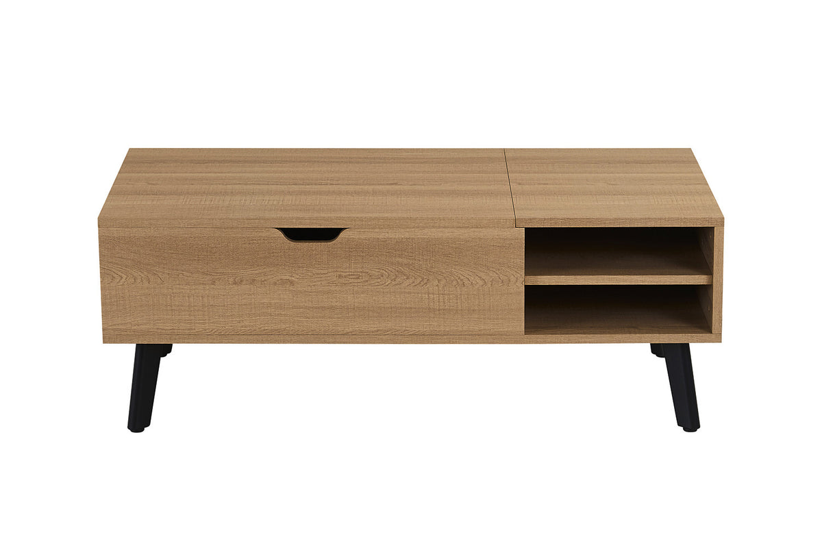 Salontafel Justine Opklapbare top Decor Eik Naturel – breedte 120 cm, diepte 60 cm en hoogte 45-62 cm – aanzicht 5