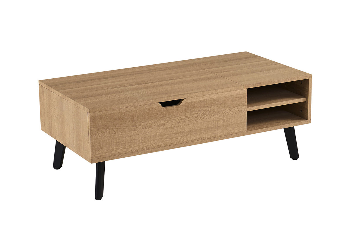 Salontafel Justine Opklapbare top Decor Eik Naturel – breedte 120 cm, diepte 60 cm en hoogte 45-62 cm – aanzicht 6