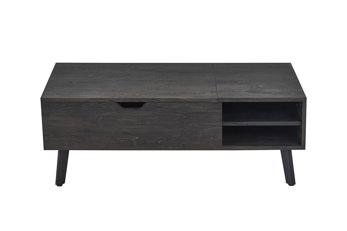 Salontafel Justine Opklapbare top Decor Donkerbruin – breedte 120 cm, diepte 60 cm en hoogte 45-62 cm – aanzicht 5