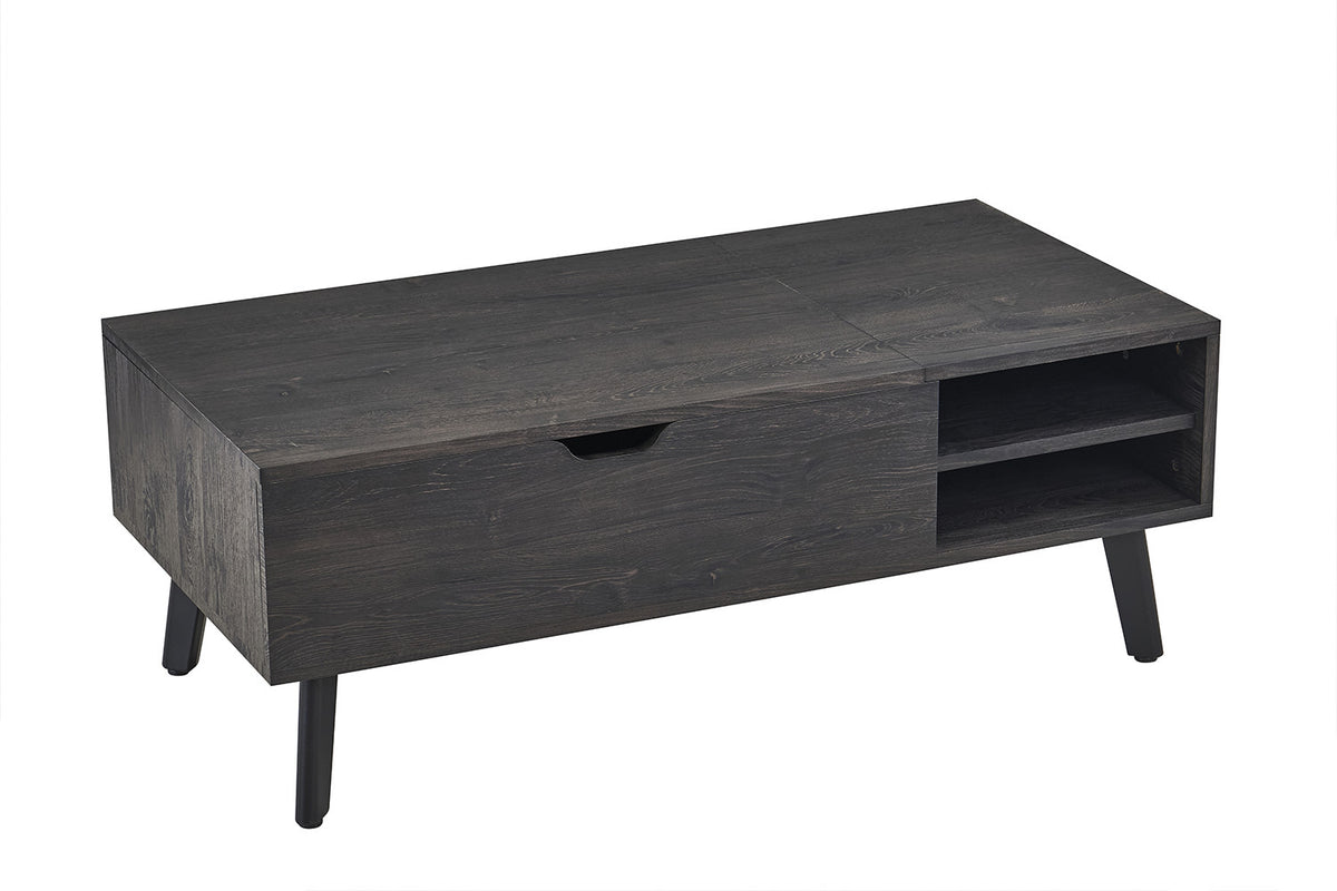 Salontafel Justine Opklapbare top Decor Donkerbruin – breedte 120 cm, diepte 60 cm en hoogte 45-62 cm – aanzicht 6