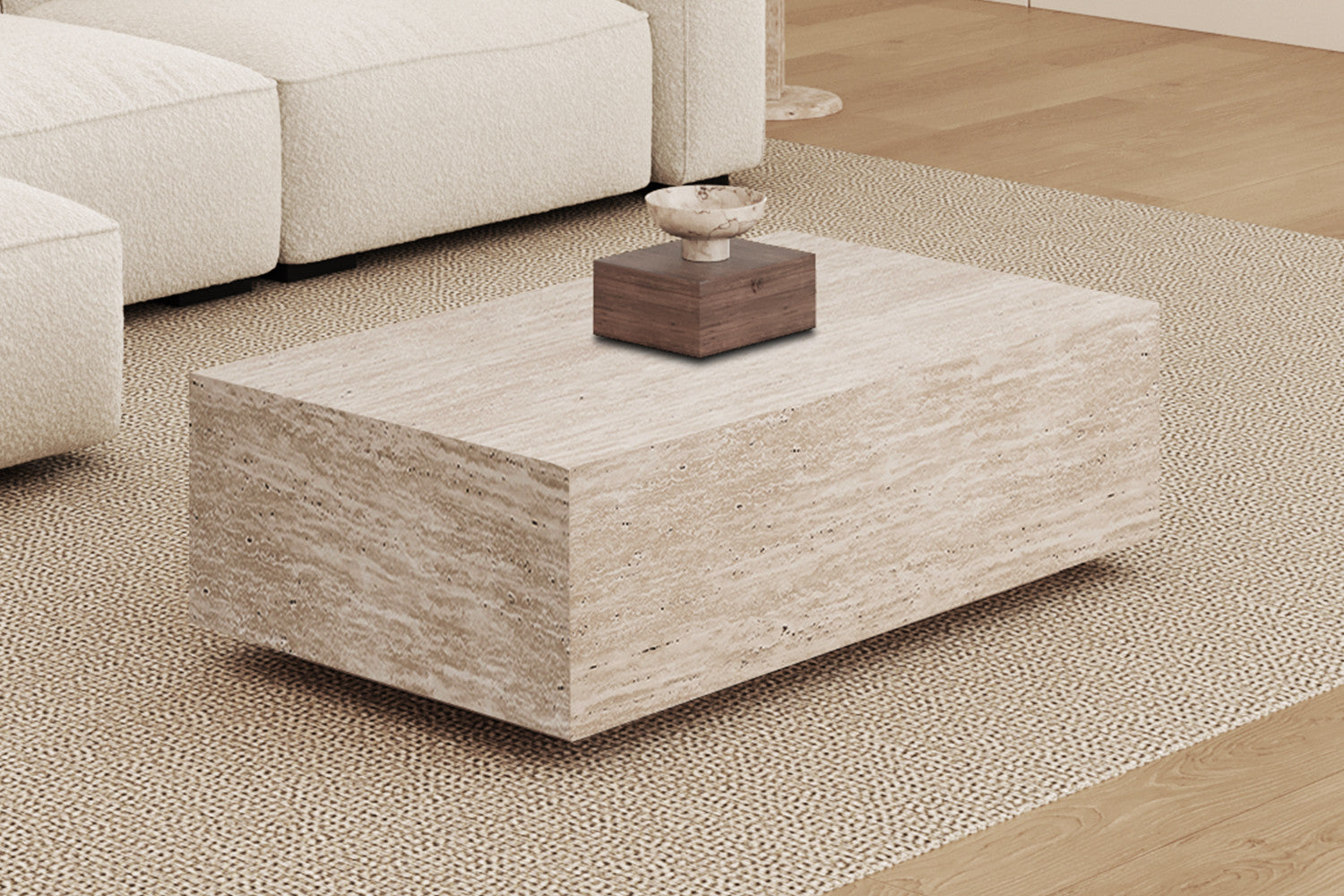 NEW - Salontafel 'Jacky' Decor Travertin Beige - afbeelding 2