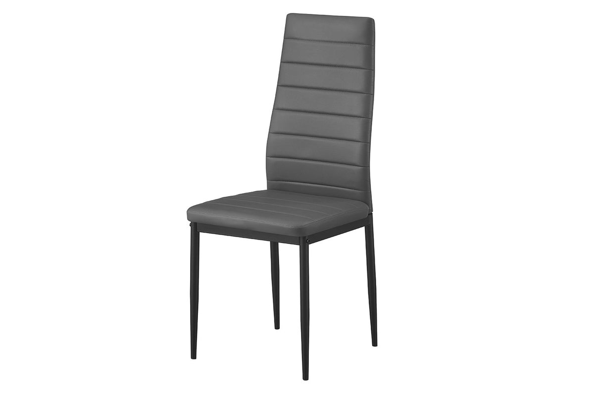 Set van 4 stoelen Cato/Kenzo PU Grijs – breedte 41 cm, diepte 48 cm en hoogte 96 cm – aanzicht 4