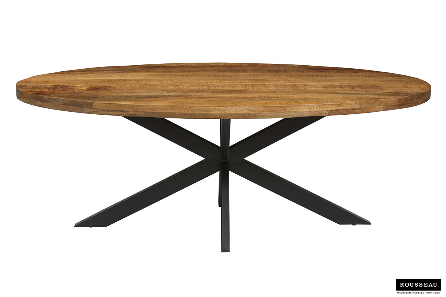 Tafel 'Alexa' 200 cm Ovaal Mango hout - afbeelding 2