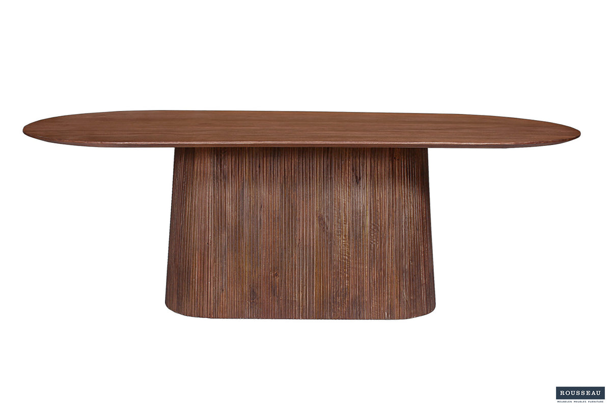 Tafel 'Miguel' 230 cm Ovaal Mango hout Lichtbruin - afbeelding 2