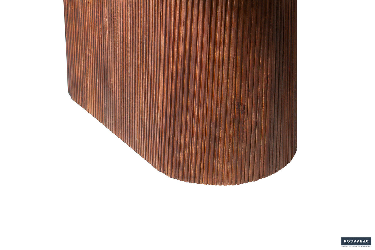 Tafel Miguel 230 cm Ovaal Mango hout Lichtbruin – breedte 230 cm, diepte 110 cm en hoogte 76 cm – aanzicht 6