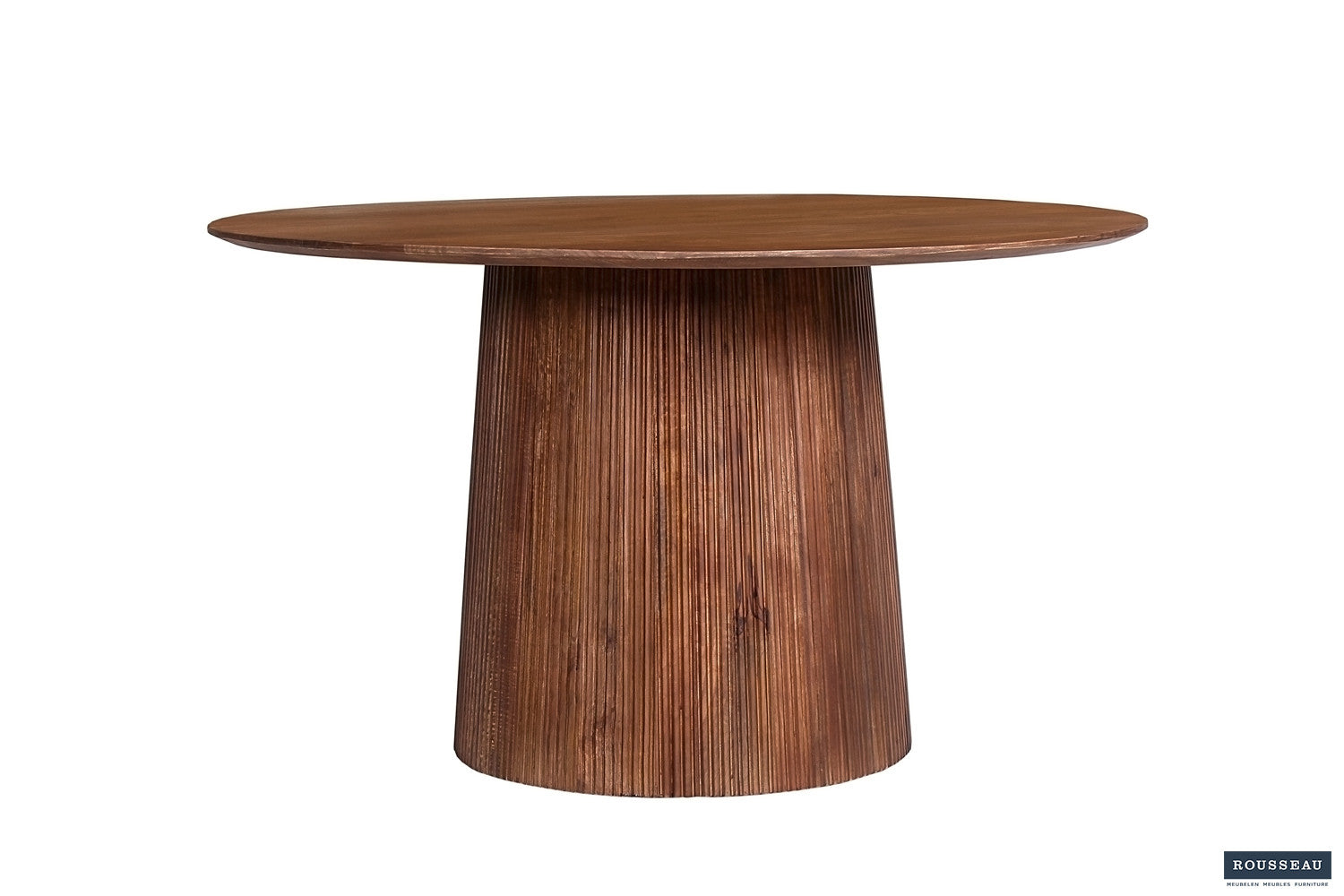Tafel 'Miguel' 130 cm Rond Mango hout Lichtbruin - afbeelding 2
